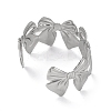 304 Stainless Steel Cuff Bangles for Women BJEW-G729-01P-3