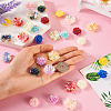 48Pcs 16 Styles Luminous Opaque Resin Cabochons RESI-TA0002-27-6