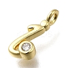 Brass Micro Pave Cubic Zirconia Pendants KK-B132-12G-I-2