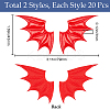 Gorgecraft 40Pcs 2 Style Demon Wing PU Leather Ornament Accessories FIND-GF0005-93A-2