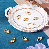 8Pcs Brass Heart Lobster Claw Clasps KK-TA0002-71-4