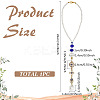 Evil Eye Glass Pendant Decorations HJEW-MA00030-2