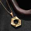 304 Stainless Steel Geometric Pendant Necklaces for Women NJEW-S439-04B-G-3