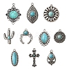 20Pcs 10 Styles Tibetan Style Alloy Pendants FIND-YW0005-61-1