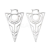 304 Stainless Steel Triangle Hoop Earrings LS-EJEW-M031-01P-1