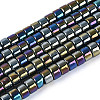 AB Color Plated Opaque Glass Beads Strands GLAA-T026-2x4mm-P16-1