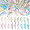 60Pcs 6 Colors Transparent Acrylic Pendants TACR-TA0001-29-2