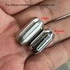 Tarnish Resistant Matte 304 Stainless Steel Barrel Magnetic Clasps with Glue-in Ends LS-STAS-E089-06D-2