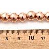 Electroplated Synthetic Magnetic Hematite Beads Strands G-L613-F01-02B-4