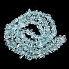 Imitation Aquamarine Glass Chip Beads Strands GLAA-C041-01-3