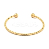 Ion Plating(IP) Textured 304 Stainless Steel Cuff Bangles BJEW-P331-11G-2