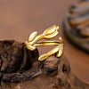 304 Stainless Steel Cuff Open Rings for Women WG59C7A-01-1