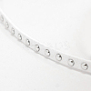 Silver Aluminum Studded Faux Suede Cord LW-D004-03-S-2