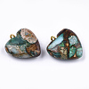 Assembled Bronzite and Imperial Jasper Pendants X-G-T111-04J-2
