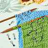 20Pcs 10 Colors Alloy Glass Pendant Stitch Markers HJEW-NB00036-4