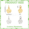 40Pcs 2 Colors Brass Charms KK-BC0014-04-2