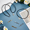 40Pcs 2 Colors Ion Plating(IP) 304 Stainless Steel Lobster Claw Clasps with Cord Ends STAS-PH0006-94-4