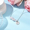 Natural Rose Quartz Chip & Constellation Pendant Necklaces NJEW-JN05084-02-2