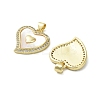 Brass Micro Pave Cubic Zirconia Pendants KK-D384-06G-01-2