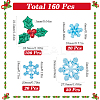 160Pcs 4 Styles Christmas Theme Opaque Resin Cabochons RESI-SC0005-80B-2