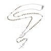 Non-Tarnish 202 Stainless Steel Rosary Bead Necklaces LS-NJEW-D060-01C-GP-1