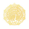 Brass Filigree Big Pendants KKC-T003-12G-1