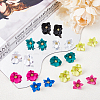 10 Pairs 10 Style Alloy 3D Flower Stud Earrings EJEW-FI0001-92-5