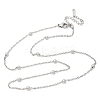 Brass Ball Cable Chain Necklaces for Women NJEW-M051-01P-2
