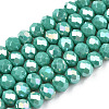 Electroplate Glass Beads Strands EGLA-A034-P10mm-B27-1