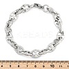 304 Stainless Steel Oval Link Chain Bracelets for Women Men BJEW-F488-48C-P-5
