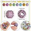 200Pcs Opaque Acrylic Beads OACR-SP0001-63-2