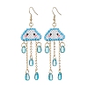 Cloud & Teardrop 304 Stainless Steel Dangle Earrings EJEW-MZ00387-2