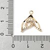 Brass Pave Light Sky Blue and Clear Cubic Zirconia Sea Animal Connector Charms LS-KK-M326-07B-G-3