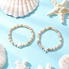 Natural Cultured Freshwater Pearl & Synthetic Turquoise Beads Stretch Bracelets BJEW-JB11875-1