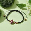 Sport Theme Acylic & Alloy Braided Bead Bracelet BJEW-JB10122-01-2