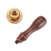 DIY Letter Scrapbook Brass Wax Seal Stamps and Wood Handle Sets AJEW-PH0010-I-3