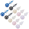 5 Pairs 5 Colors Hypoallergenic Bioceramics Zirconia Ceramic Stud Earrings for Sensitive Ears EJEW-BBC0001-42B-1