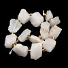 Raw Rough Natural White Jade Beads Strands G-Z087-A05-3