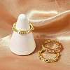 Brass Micro Pave Clear Cubic Zirconia Enamel Cuff Rings for Women RJEW-L113-022G-2