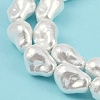 Electroplated Shell Pearl Beads Strands BSHE-M035-01A-05-3