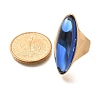 Resin Horse Eye Finger Rings LS-RJEW-R006-01G-05-5