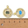 Brass Micro Pave Cubic Zirconia Pendants KK-A197-23G-3