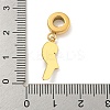 Ion Plating(IP) 304 Stainless Steel Enamel European Dangle Charms STAS-U005-34G-3