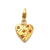 Heart 304 Stainless Steel Rhinestones Pendant Decorations STAS-R159-50G-06-1