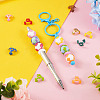 28Pcs 14 Colors Acrylic Flowers Beads Caps FIND-TA0005-11-7