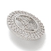 Rack Plating Brass Micro Pave Clear Cubic Zirconia Buttons KK-K293-12A-P-2