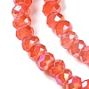 Baking Electroplate Glass Beads Strands DGLA-A039-J4mm-B01-3