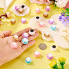 30Pcs 5 Colors Opaque Resin Cabochons CRES-TA0001-60-6