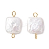 Natural Keshi Pearl Connector Charms PALLOY-JF04243-02-1
