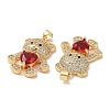 Brass Micro Pave Cubic Zirconia Pendants ZIRC-I063-03-4